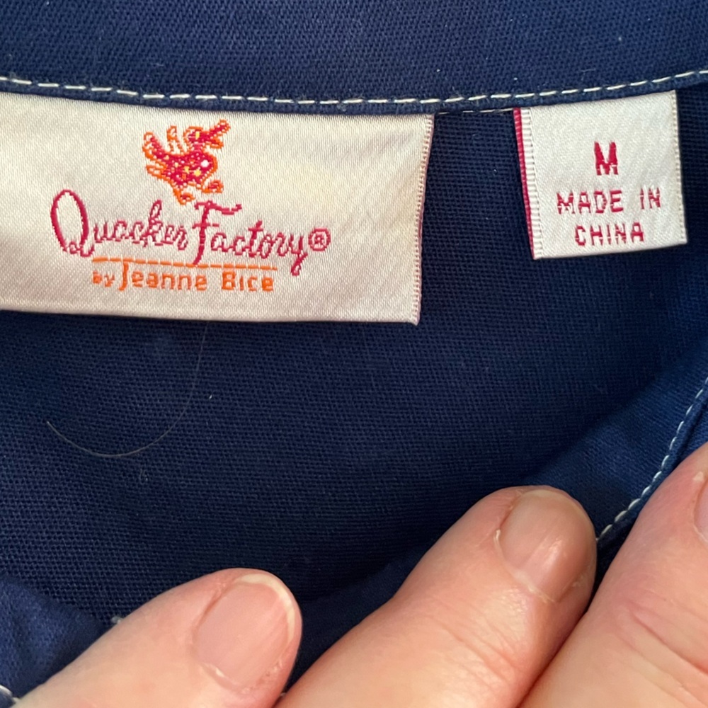 NWOT Quacker Factory L Royal Blue Star-Studded Jacket. Cotton & Spandex - Picture 14 of 16